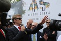 イタリアのイモーラ（Imola）で開催された故アイルトン・セナ（Ayrton Senna）氏の没後20年追悼式典に参列したキミ・ライコネン（Kimi Raikkonen、2014年5月1日撮影）。(c)AFP/MAURO MONTI