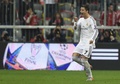 サッカー欧州チャンピオンズリーグ2013-14（UEFA Champions League 2013-14）準決勝第2戦、バイエルン・ミュンヘン（Bayern Munich）対レアル・マドリード（Real Madrid）。チーム4点目のゴールを喜ぶレアル・マドリードのクリスティアーノ・ロナウド（Cristiano Ronaldo、2014年4月29日撮影）。(c)AFP/ODD ANDERSEN