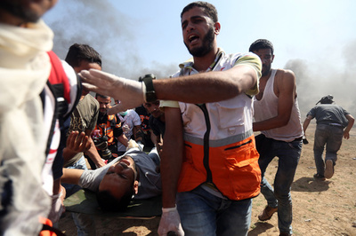 イスラエル兵に撃たれパレスチナ人1人死亡 デモ7週目