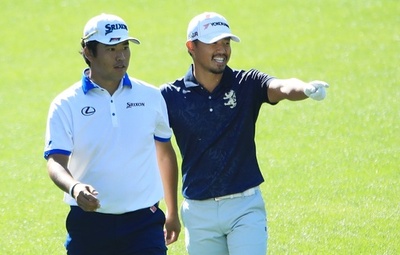 松山と小平が練習ラウンド、マスターズ開幕控え