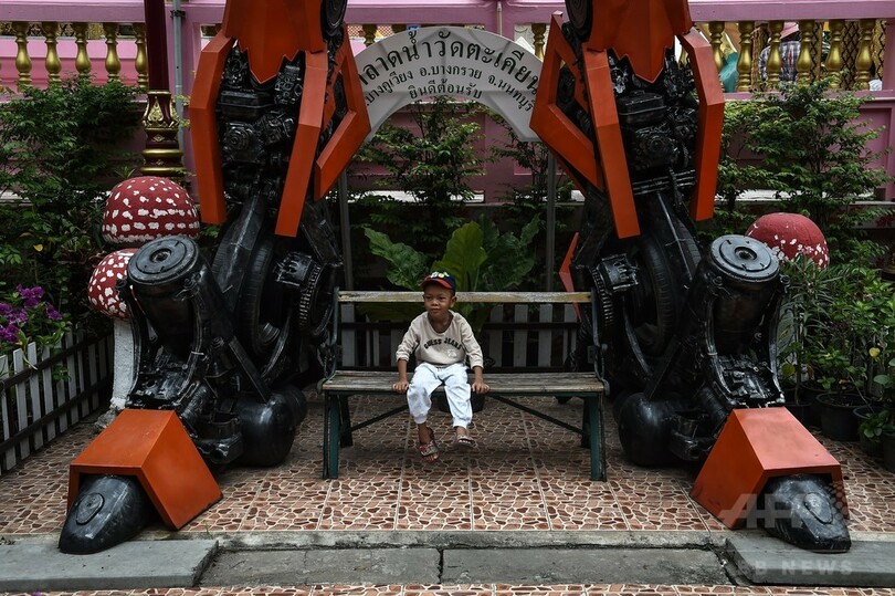 スーパーヒーローが寺院を救う？ 親子連れに人気 タイ