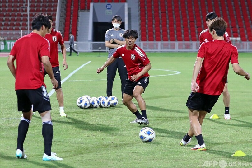 日本代表が前日練習 オマーンとのW杯予選を控え