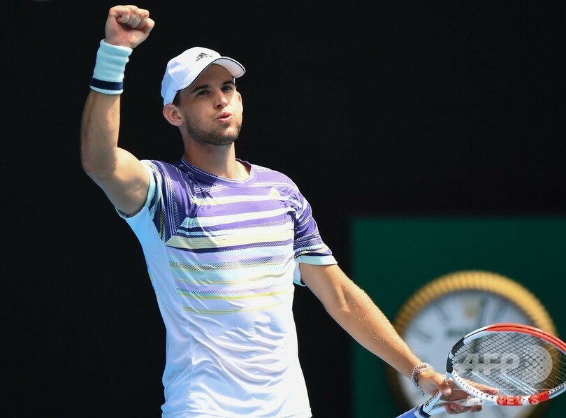 ティエムが初の全豪8強入り、得意のモンフィスにストレート勝ち