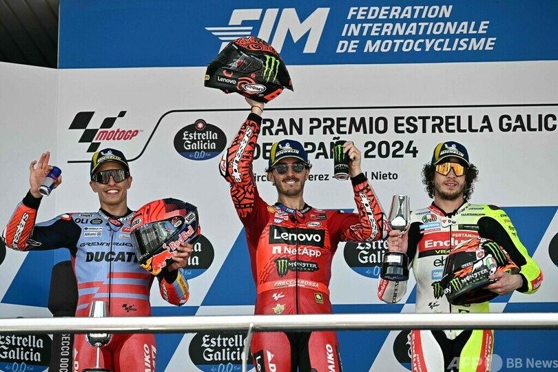バニャイアがスペインGP3連覇 マルケスは久々Vならずも2位