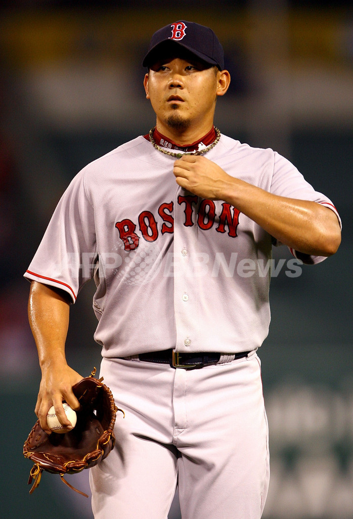 松坂 エンゼルス戦5回3失点で勝敗つかず