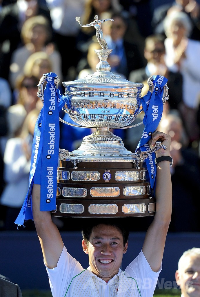 錦織がツアー5勝目、バルセロナ・オープン