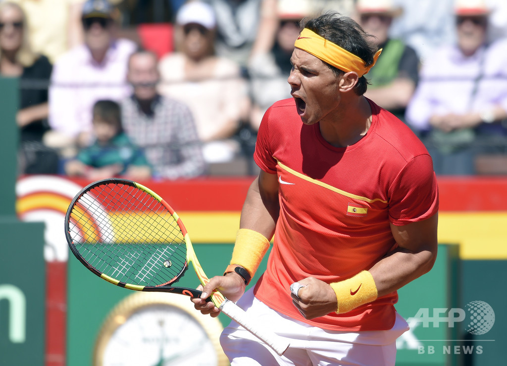 ナダルがデ杯準決勝出場へ、強豪フランスとアウェーで激突 ナダルがデ杯準決勝出場へ、強豪フランスとアウェーで激突