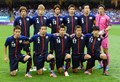 ロンドン五輪、男子サッカー3位決定戦、日本対韓国。試合前の写真撮影に臨む日本の選手（2012年8月10日撮影）。(c)AFP/PAUL ELLIS