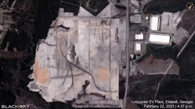 宇宙から見た韓国・現代自動車の米ジョージア工場