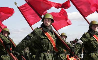 ロシア戦勝記念日の軍事パレード、予行演習