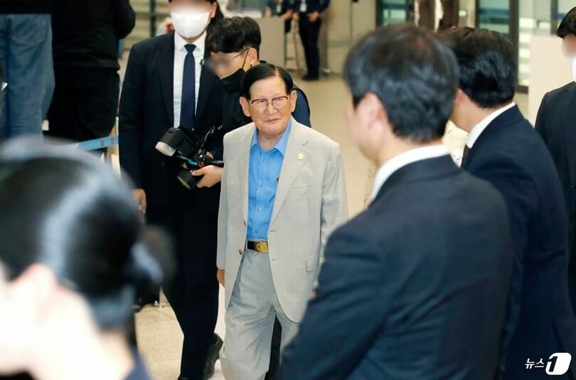 新興宗教「新天地イエス教証しの幕屋聖殿」（新天地）のイ・マンヒ総会長(c)news1