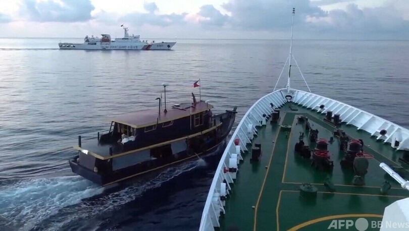 中国海警船が南シナ海で放水などの「危険行為」 比政府が非難