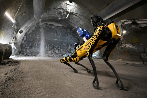 ロボット犬、 核廃棄物処分場で訓練中 フランス 写真12枚 国際ニュース：AFPBB News