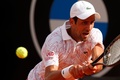 テニス、イタリア国際、男子シングルス準々決勝。リターンを打つノバク・ジョコビッチ（2020年9月19日撮影）。(c)Clive Brunskill/ POOL / AFP