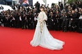 『Mad Max : Fury Road』の上映会場に登場した中国人女優のファン・ビンビン（2015年5月15日撮影）。(c)AFP/VALERY HACHE