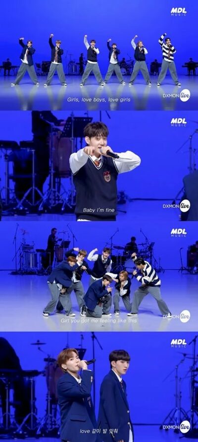 DXMON、「HYPERSPACE911」のタイトル曲「Girls、Love boys、Love girls」披露