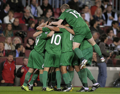 王者バルセロナ ホームでルビン・カザニに敗れる