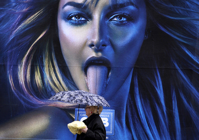 傘のお味は？　ベルリンの街角のユニークな広告