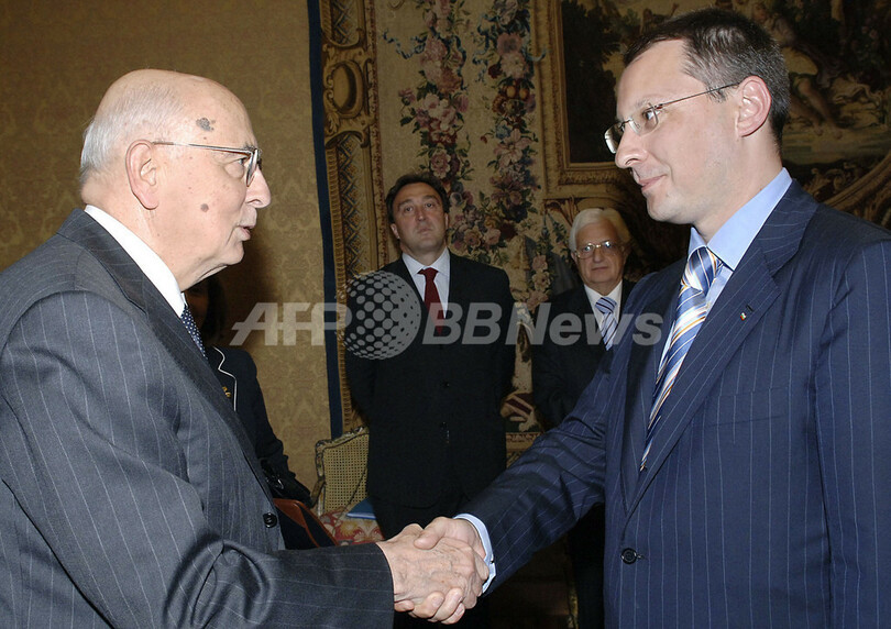 ナポリターノ新大統領、ブルガリア首相と会談 イタリア 写真2枚 国際ニュース：AFPBB News