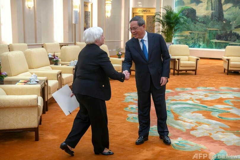 米財務長官「勝者総取り」の競争目指さず 訪中で首相と会談