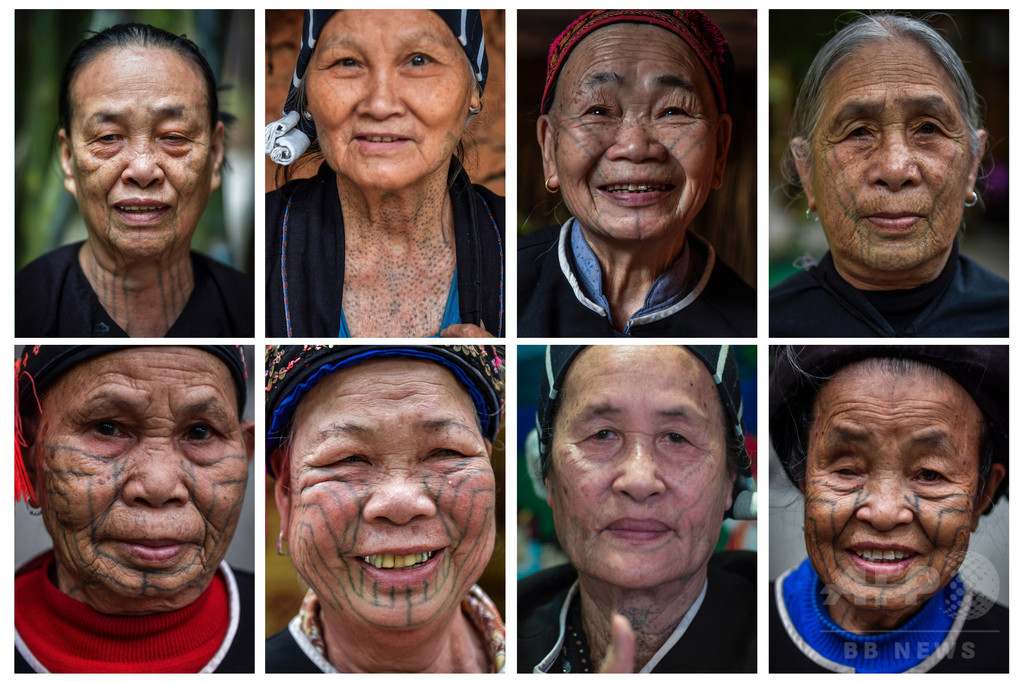 消えゆく文化、リー族3000年の入れ墨 中国・海南島 写真9枚 国際ニュース：AFPBB News