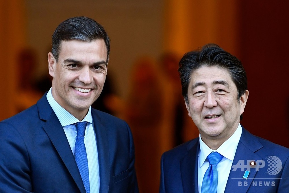 安倍首相 スペインのサンチェス首相と会談 写真10枚 国際ニュース Afpbb News