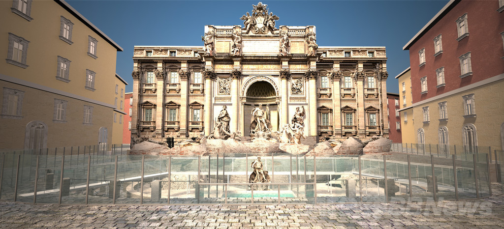 「フェンディ」が単独支援、「トレビの泉」などの修復工事がスタート