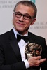 英国アカデミー賞（British Academy Film Awards）で、助演男優賞を受賞したクリストフ・ヴァルツ（Christoph Waltz、2013年2月10日撮影）。(c)AFP/Carl COURT