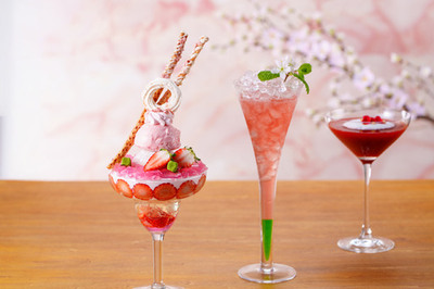 【ウェスティンホテル仙台】桜色に染まる春、いちごと桜を楽しむ『Spring Parfait & Cocktail』発売