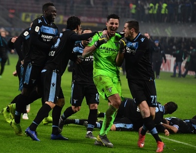 ラツィオがPK戦制しイタリア杯4強入り、インテルは125分の同点弾も実らず