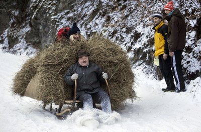 ドイツ南部でそりレース