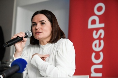 ベラルーシ軍参戦「想像できない」 反政権チハノフスカヤ氏