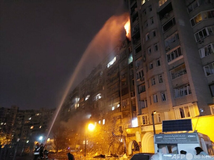 ウクライナ首都で大爆音2回