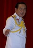 タイ・バンコク（Bangkok）の軍本部で記者会見する、「国家平和秩序評議会（National Council of Peace and Order、NCPO）」議長に就任したプラユット・チャンオチャ（Prayut Chan-O-Cha）陸軍司令官（2014年5月26日撮影）。(c)AFP/PORNCHAI KITTIWONGSAKUL