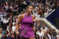 全米オープンテニス、女子シングルス決勝。ポイント獲得を喜ぶアリーナ・サバレンカ（2024年9月7日撮影）。(c)TIMOTHY A. CLARY/AFP