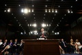 米首都ワシントンでの上院情報委員会公聴会に臨むジェフ・セッションズ司法長官（2017年6月13日撮影）。(c)AFP/SAUL LOEB