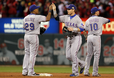 レンジャースが9回に逆転し1勝1敗のタイに、ワールドシリーズ