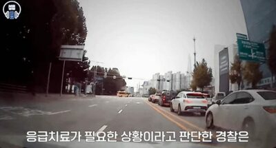 2歳児を救え！…渋滞を突破した韓国警察、30分の道のりを9分で