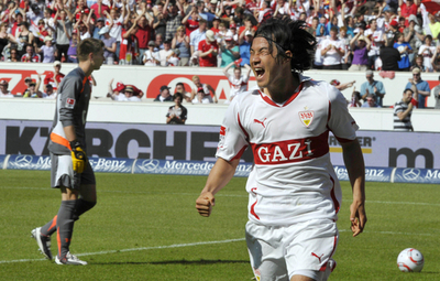 シュツットガルト岡崎が決勝ゴール、バイエルンは8発大勝