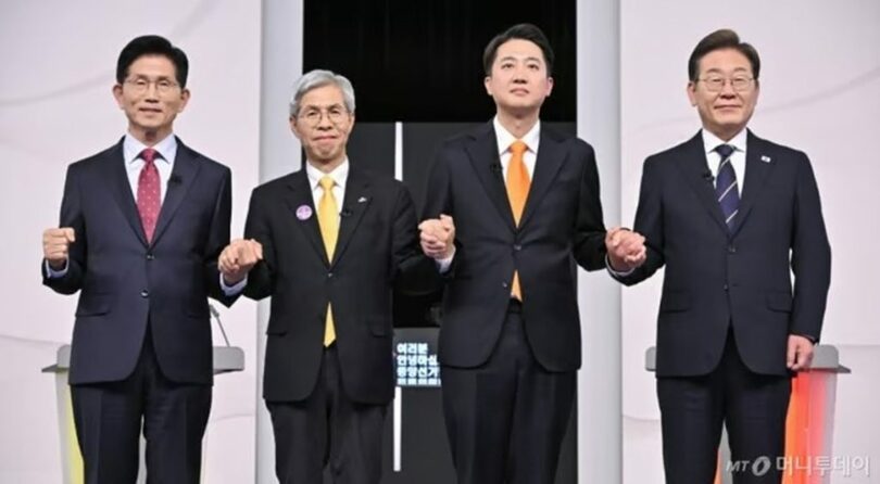 5月18日、大統領選挙候補者討論会に参加した主な大統領候補(c)news1/MONEYTODAY