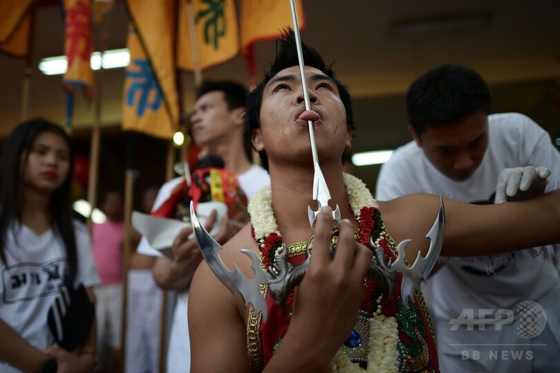 痛々しい苦行で罪をはらう 恒例のタイの奇祭 写真枚 国際ニュース Afpbb News