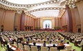北朝鮮・平壌の万寿台議事堂で開かれた最高人民会議。朝鮮中央通信（KCNA）提供（2020年4月12日撮影、13日公開）。(c)AFP PHOTO/KCNA VIA KNS
