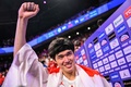 FIBAバスケットボール・ワールドカップ、17-32位順位決定ラウンド・グループO、日本対カーボベルデ。勝利を喜ぶ渡辺雄太（2023年9月2日撮影）。(c)Yuichi YAMAZAKI / AFP