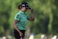 女子ゴルフ米国ツアーメジャー第2戦、全米女子オープン2日目。18番のグリーンに臨む渋野日向子（2024年5月31日撮影）。(c)Patrick Smith/Getty Images/AFP