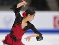 フィギュアスケート四大陸選手権、女子シングル・ショートプログラム（SP）。演技に臨む横井ゆは菜（2022年1月20日撮影）。(c)Daniel MIHAILESCU / AFP