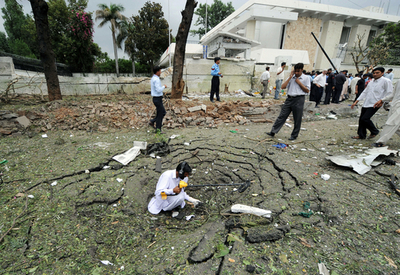 イスラマバードのデンマーク大使館で自爆攻撃、パキスタン国営テレビ