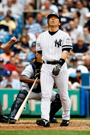 松井秀 ダブルヘッダー第1試合は無安打