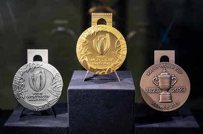 ラグビーW杯のメダル公開 開幕まであと100日