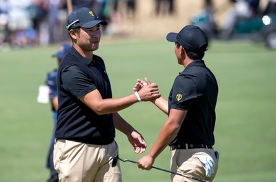 プレジデンツ杯初日は世界選抜が大量リード、主将エルス「信じられない」