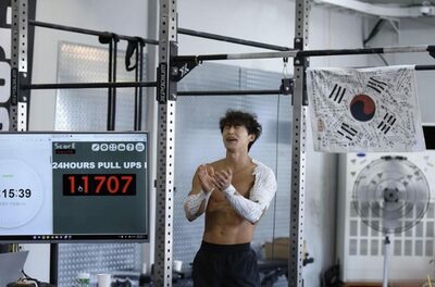 24時間で懸垂1万1707回…日本人のギネス記録破った韓国ユーチューバー